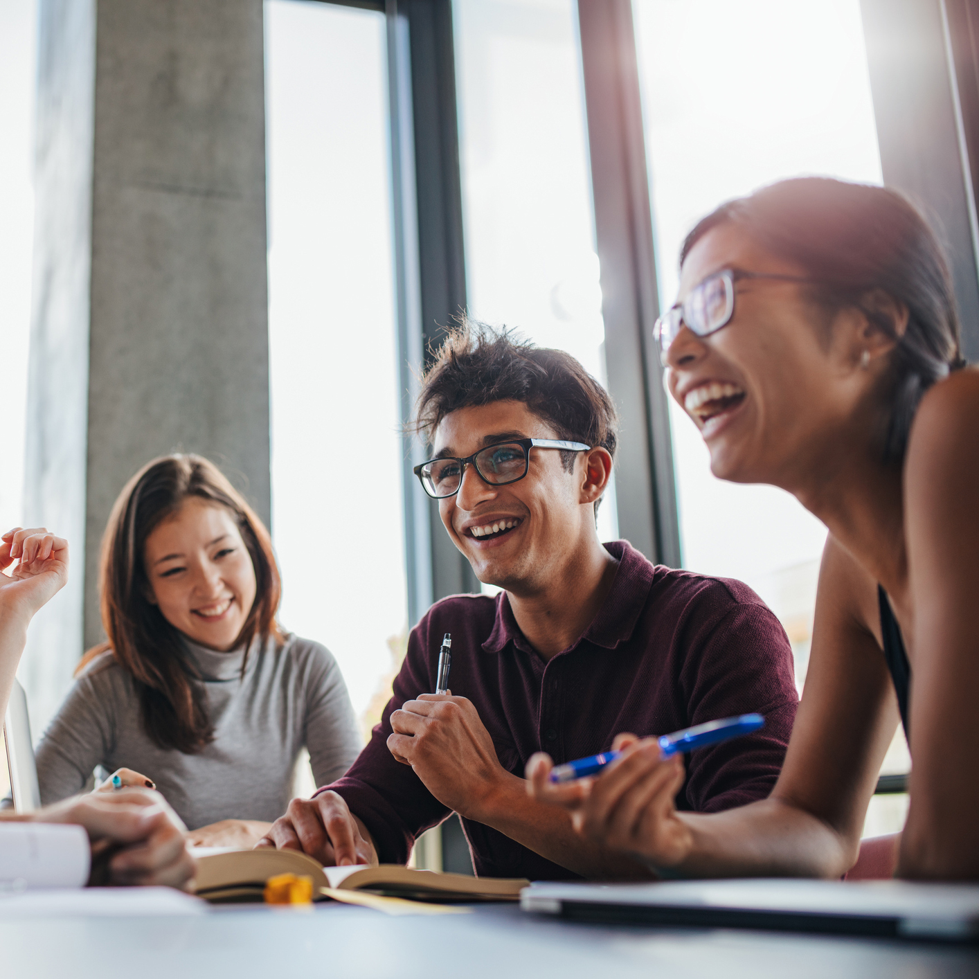 Connect with NAEYC no matter where in the world you are. Three higher education students studying
